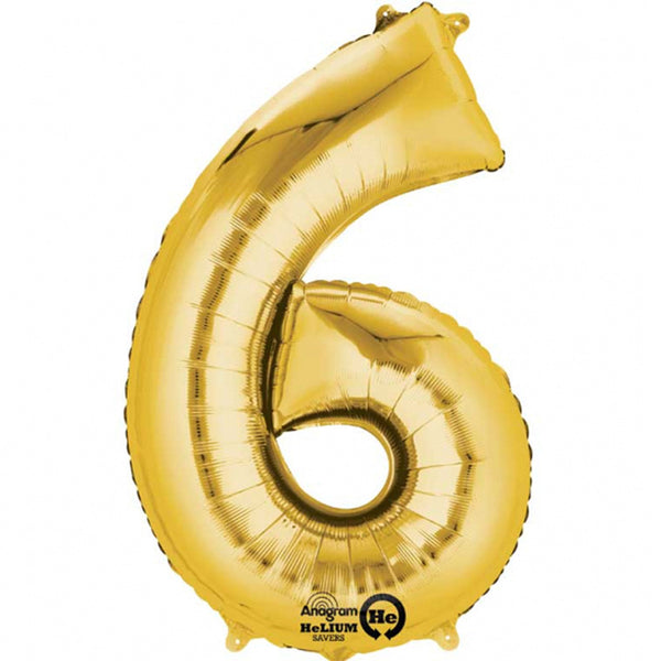 Gold Number Balloon