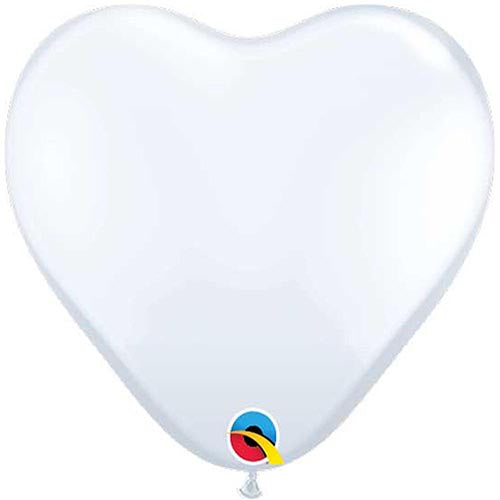Qualatex White Heart Balloon