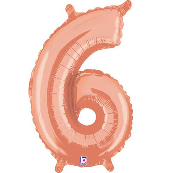 Rose Gold Number 6 balloon