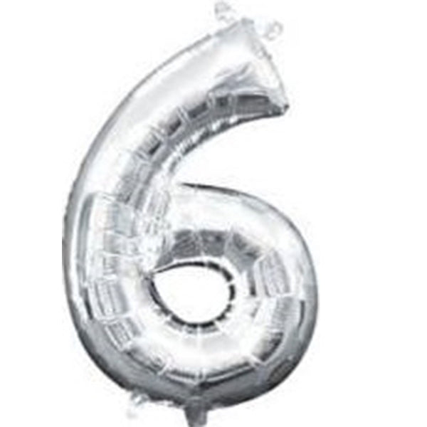 Silver number balloon