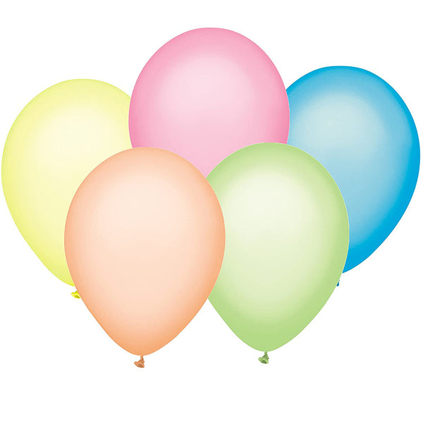Partymate 72 Neon Assortment Latex Balloons 11" Made In USA