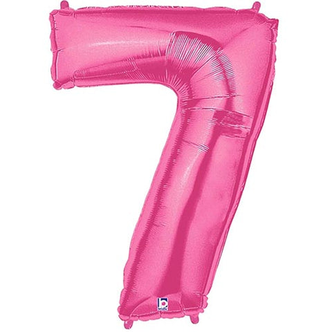 Megaloon Pink Number 7 Foil Balloon 40"