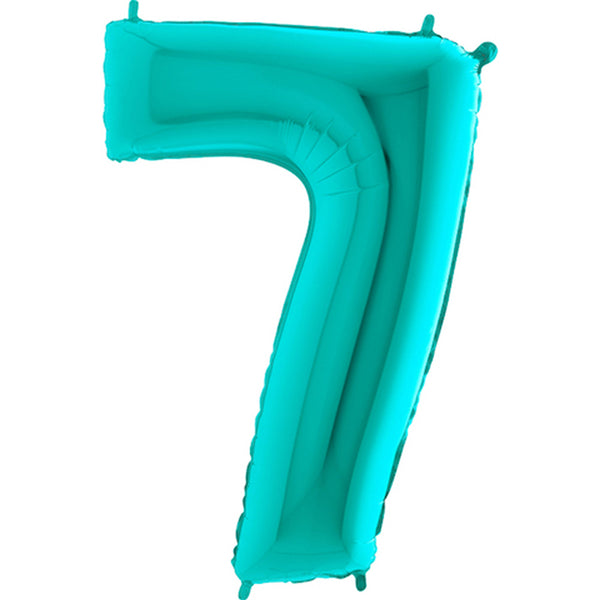 Tiffany Blue Number 7 balloon