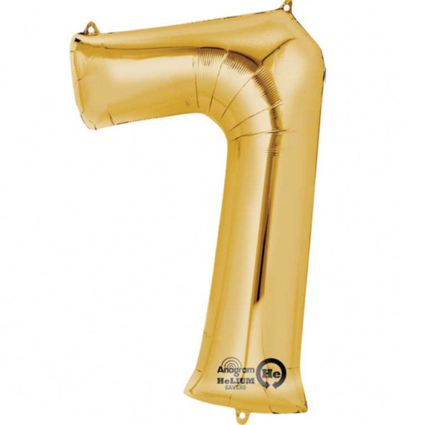 Gold Number Balloon