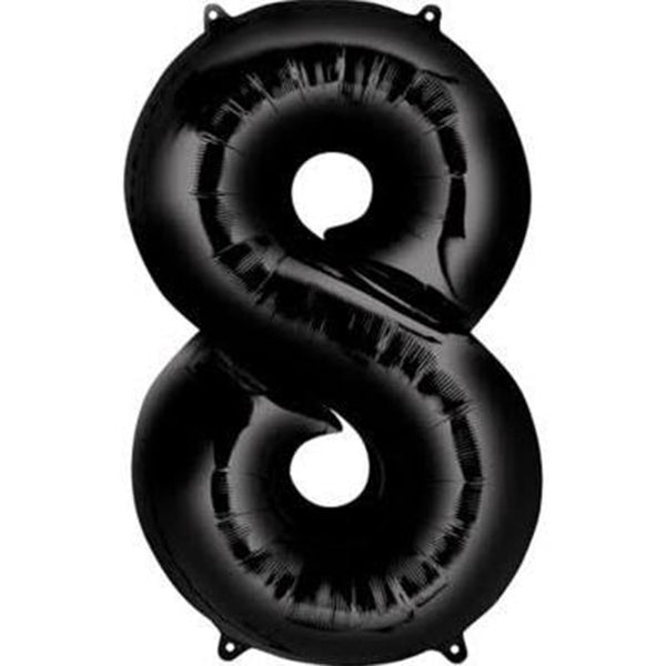 Black number 8 Balloon