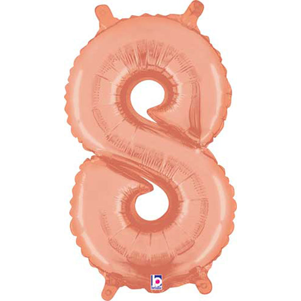 Rose Gold Number 8 balloon