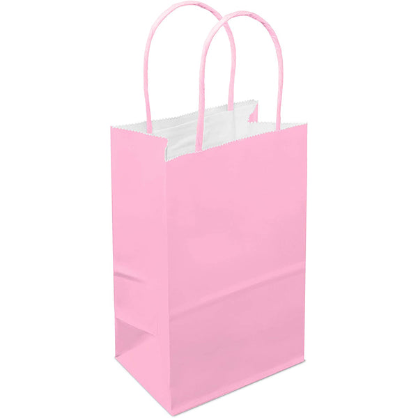 Pink paper goodie bags