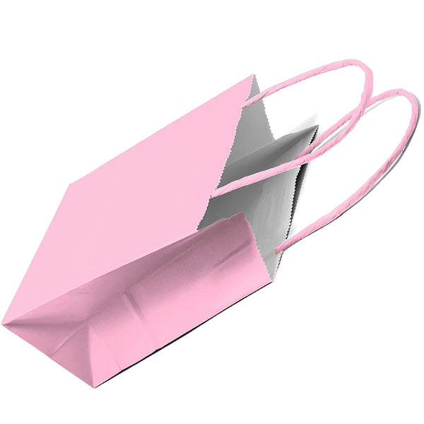 Pink paper goodie bags