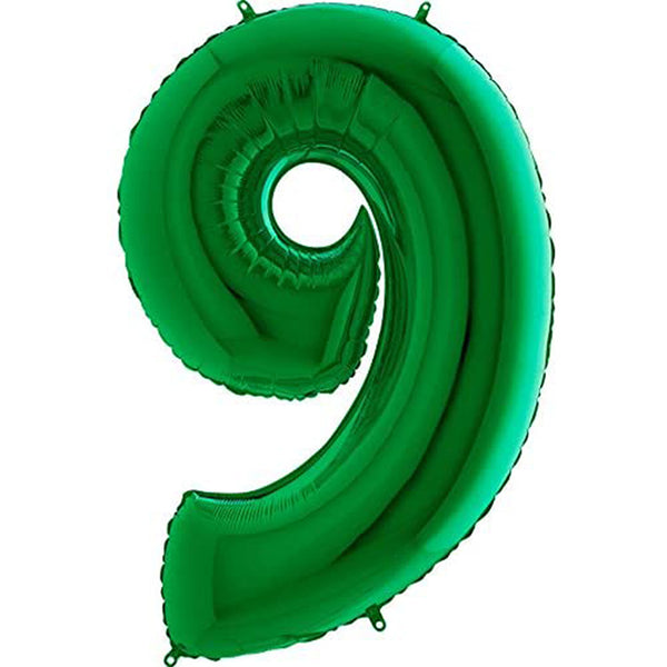 Green Number 9 Balloon 
