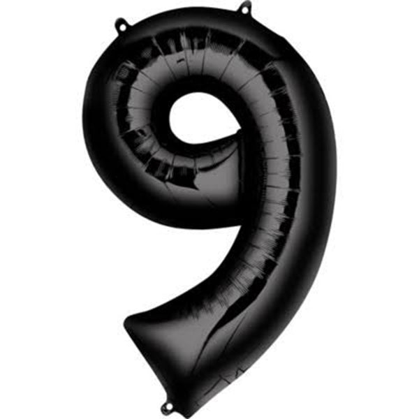 Black number 9 Balloon