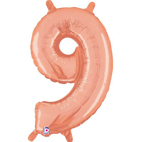 Rose Gold Number 9 balloon