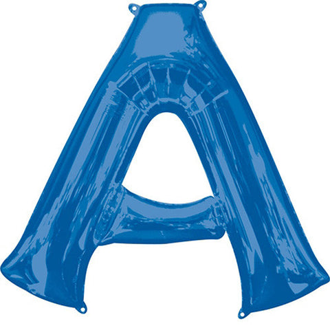 Giant Blue Letter A Foil Balloon 37"