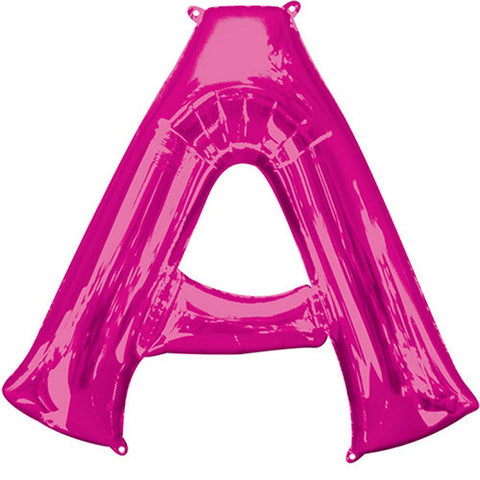 Giant Pink Letter A Foil Balloon 37"