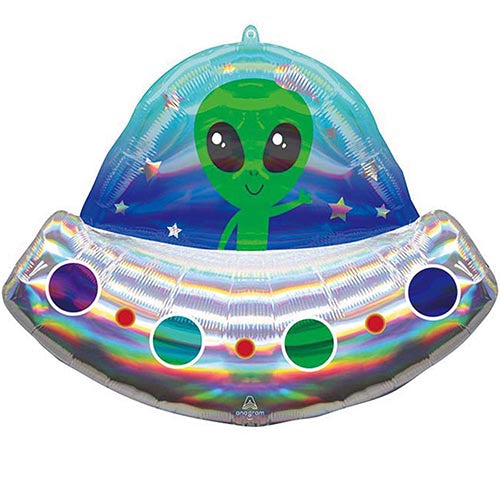 Alien Space Ship Foil Balloon 28"