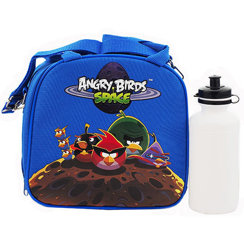 Angry Birds Rovio Character Authentic Licensed Blue Lunch bag with Water Bottle