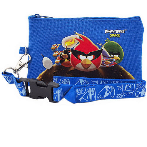 Angry Birds Character Blue Lanyard with Detachable Coin Purse
