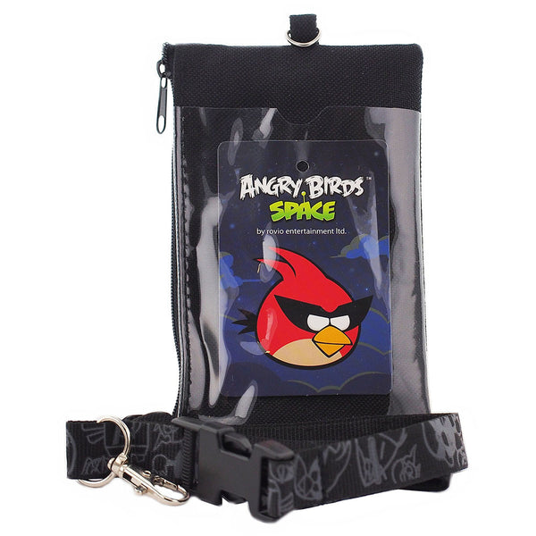Angry Birds Character Black Lanyard with Detachable Coin Purse