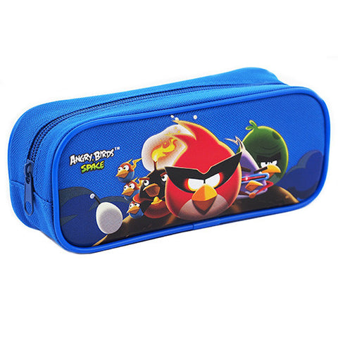 Angry Birds Character Single Zipper Blue Pencil Case