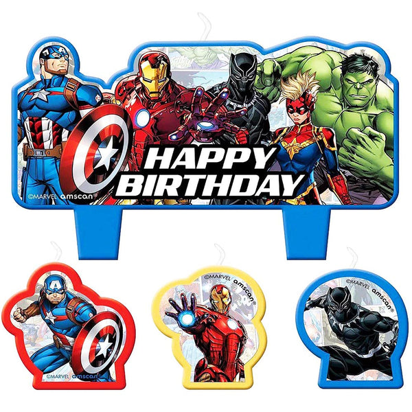 Marvel Avengers Candle Birthday Set 4ct Pack