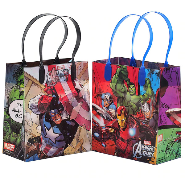 Avengers 12 Party Favor Reusable Goodie Small Gift Bags 6"