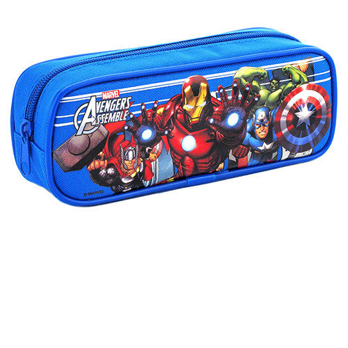 Avengers Character Single Zipper Blue Pencil Case