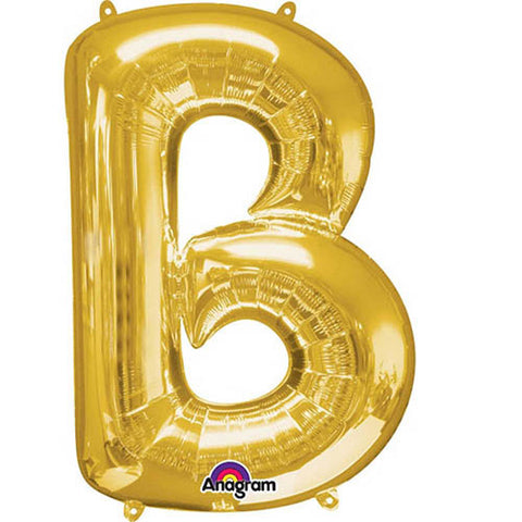 Giant Gold Letter B Foil Balloon 34"
