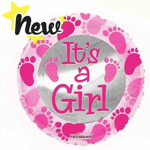 18" It's a Girl Baby Shower Foil / Mylar Balloons ( 6 Balloons )