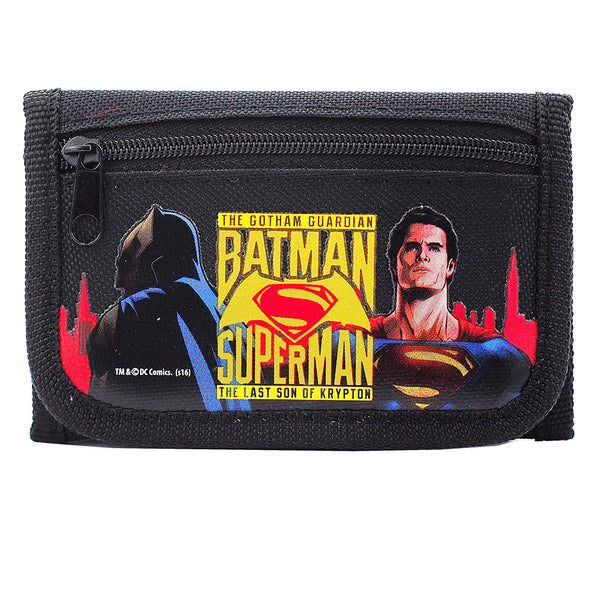 Batman vs Superman Dawn Justice Authentic Licensed Black Trifold Wallet