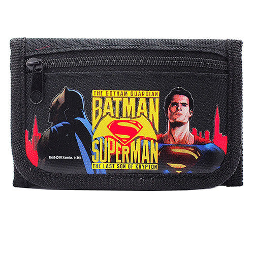 Batman vs Superman Dawn Justice Authentic Licensed Black Trifold Wallet