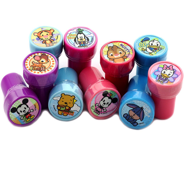 12 Disney Baby Mickey and Winnie The Pooh Friends Character Authentic Licensed Self Inking Stampers