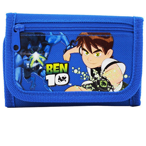 Ben10 Character Authentic Licensed Blue Trifold Wallet