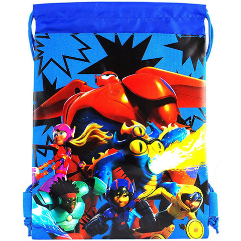 Big Hero Character Licensed Blue Drawstring Bag