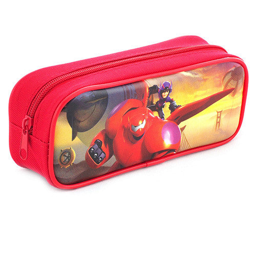 Big Hero Character Single Zipper Red Pencil Case