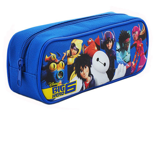 Big Hero Character Single Zipper Blue Pencil Case