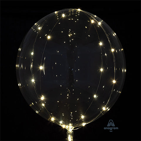 Crystal Clearz With White Light Balloon 18"
