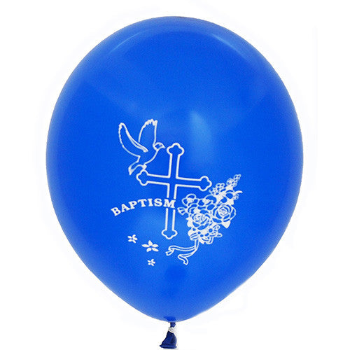 Latex 11" Royal Blue Baptism Theme Balloon 12ct