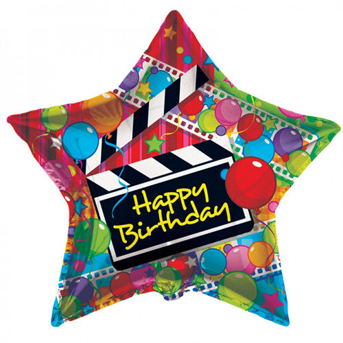 18" The Movie Ball Theme Foil / Mylar Balloons ( 6 Balloons )