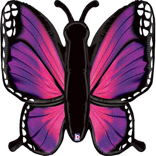 Pink Radiant Holographic Butterfly Balloon 