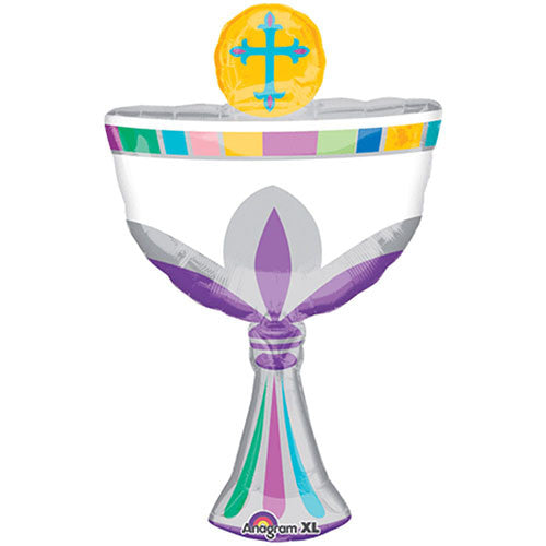 Jumbo Cup Cross Baptism / Communion Theme Foil Balloons 31 "