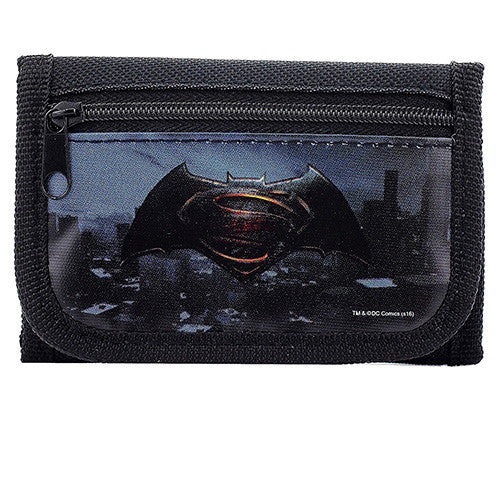 Batman vs Superman Dawn Justice Authentic Licensed Black Trifold Wallet