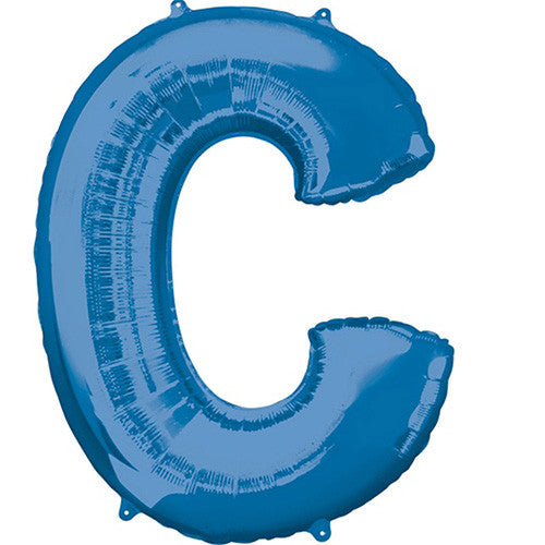 Giant Blue Letter C Foil Balloon 32"