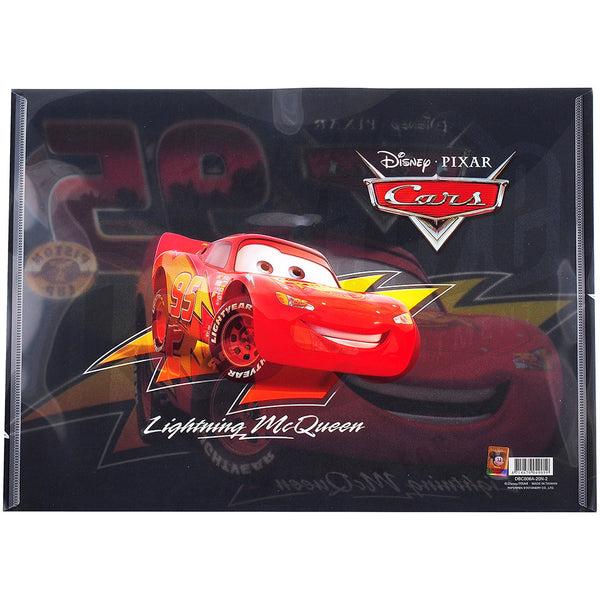 Car Character Authentic Licensed Black Plastic Folders ( 2 Folders )