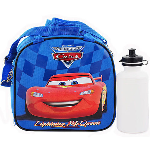 Car Character Authentic Licensed Blue Lunch bag with Water Bottle