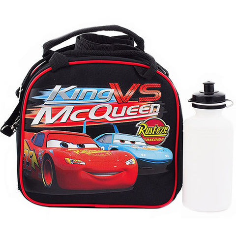 Car Character Authentic Licensed Black Lunch bag with Water Bottle