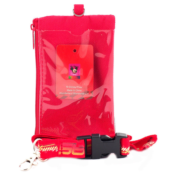 Car Character Red Lanyard with Detachable Coin Purse