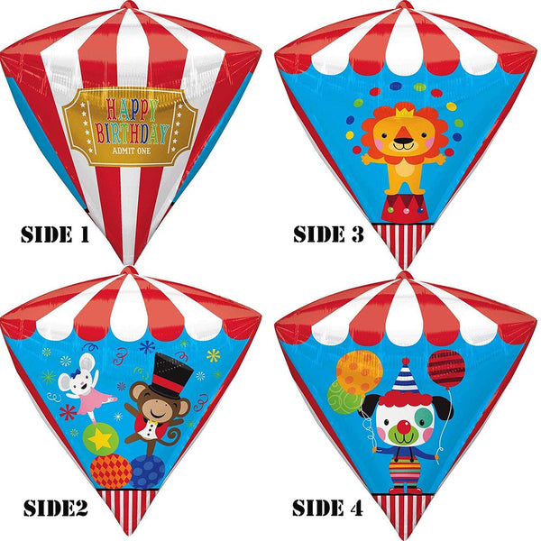 Carnival Birthday Cubez Balloon 15"