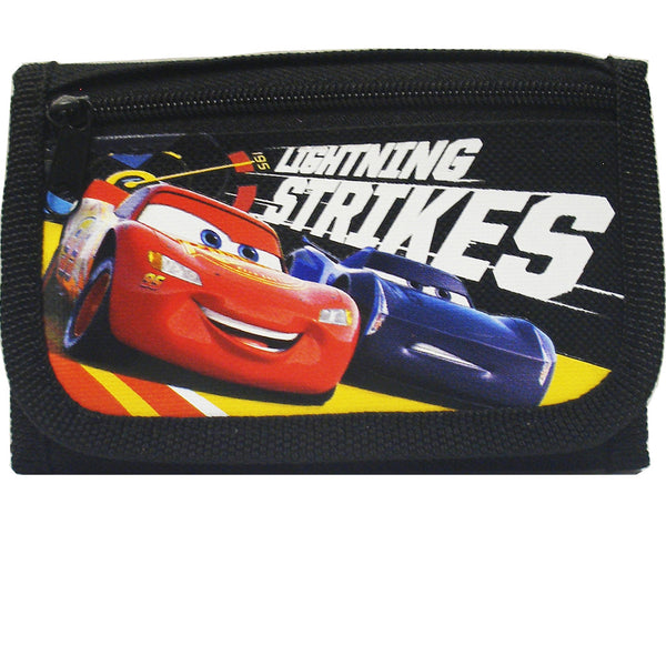 Car Strikes Authentic Licensed Black Trifold Wallet