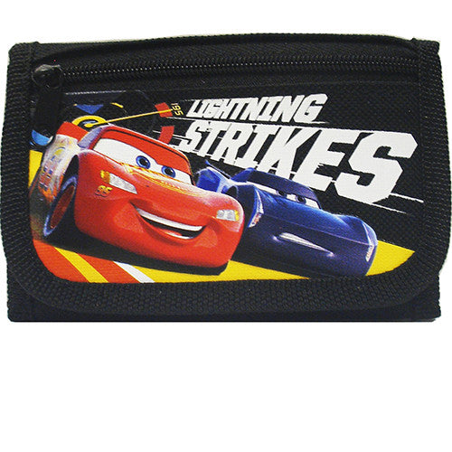 Car Strikes Authentic Licensed Black Trifold Wallet