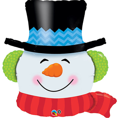 Christmas Smilling Snowman Foil Balloon 36"