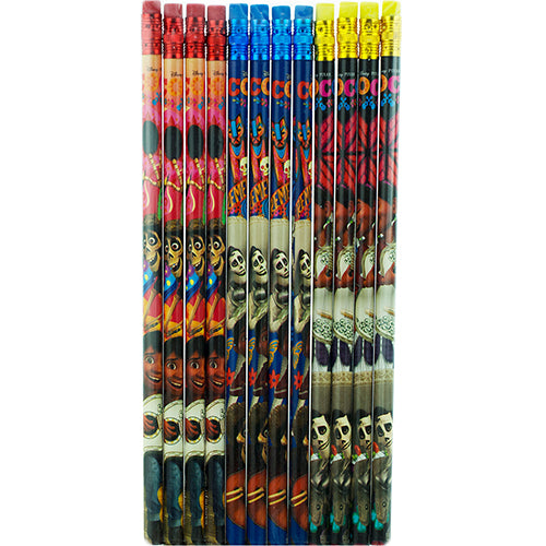 Disney Coco 12 Colorful Wood Pencils Pack